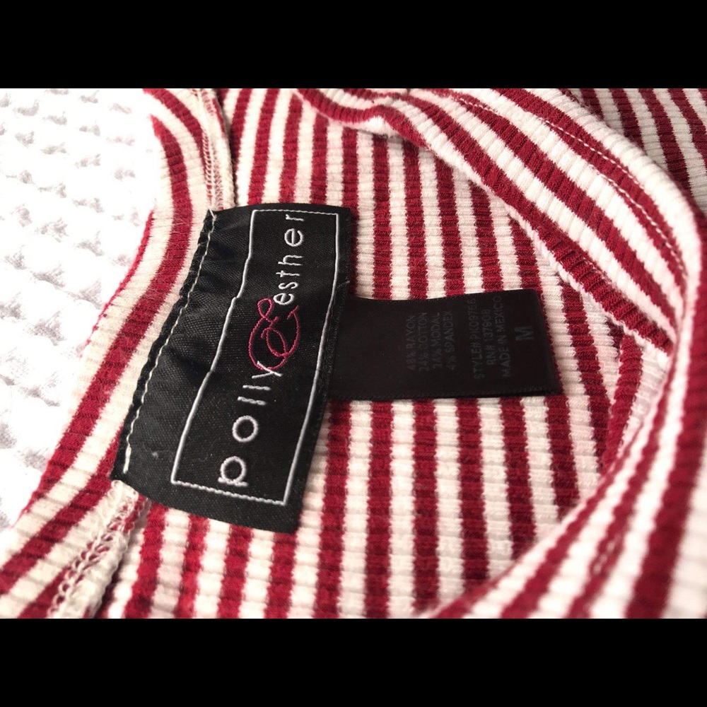Striped Over the Shoulder Crop - Picture 2 of 3